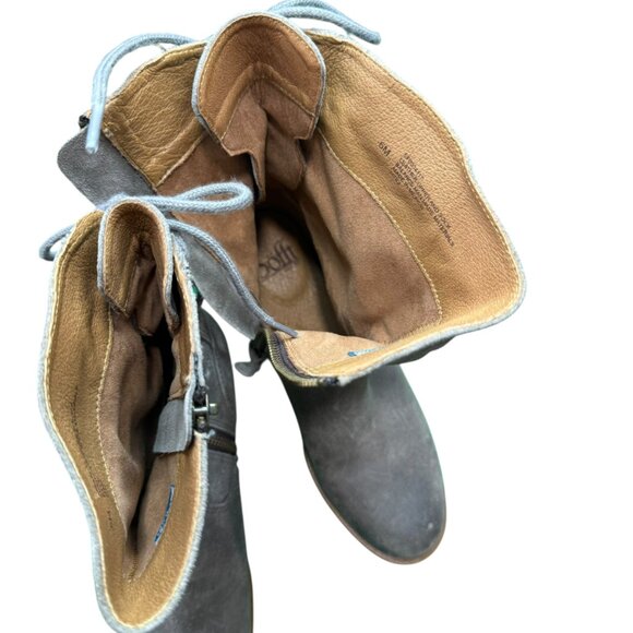 Söfft Gray Suede Mid-Calf Boots | Size 6 | New Ruched Western Style - Picture 5 of 8